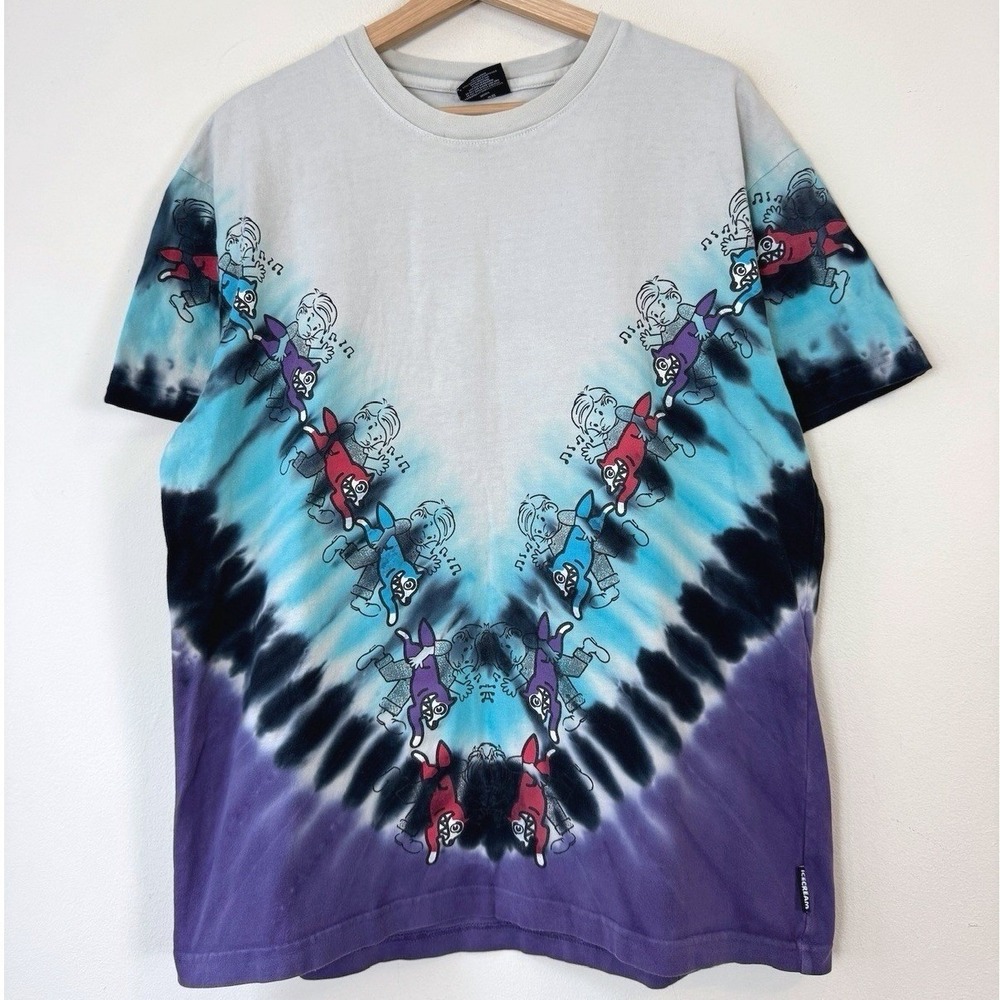 BBC IceCream Grateful Dead Style Skate Graphic Tye Dye Tee Shirt - Large